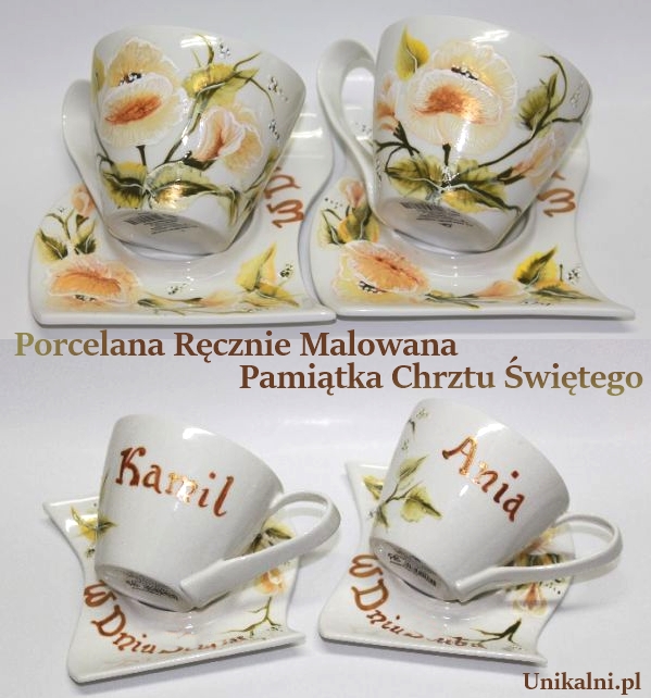 pamiatka chrztu porcelana recznie malowana unikalni pl